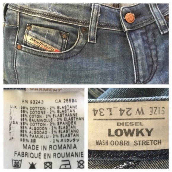 Diesel Lowky Jeans W24 x L34 - Picture 4 of 4